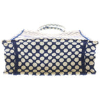 Dior Vertical Book Tote Canvas Logo Dot Navy White — view 4