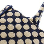 Dior Vertical Book Tote Canvas Logo Dot Navy White — view 8