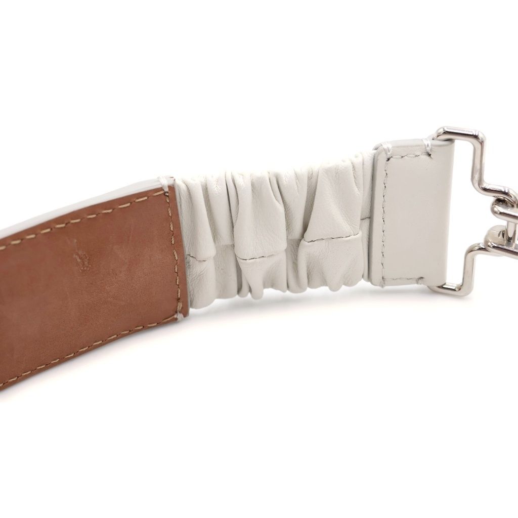 Fendi Studd Belt Studded Leather White — view 6