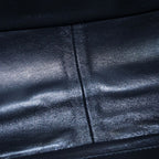 Prada Triangle Logo Shoulder Bag Black Leather Gold — view 8