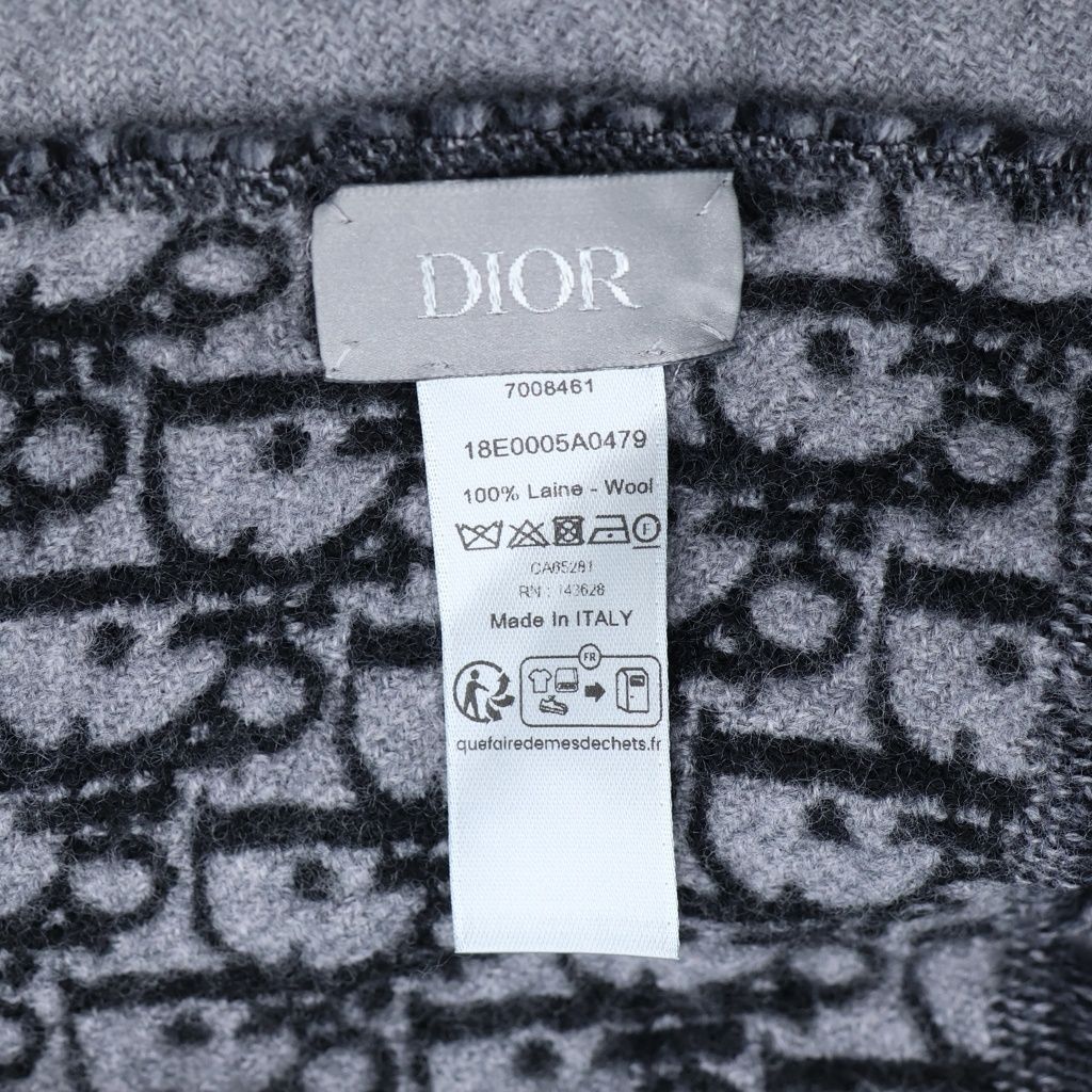 Dior Oblique Trotter Scarf Shawl Gray — view 6