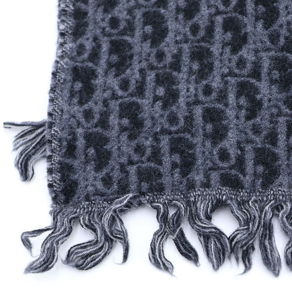 Dior Oblique Trotter Scarf Shawl Gray — view 2