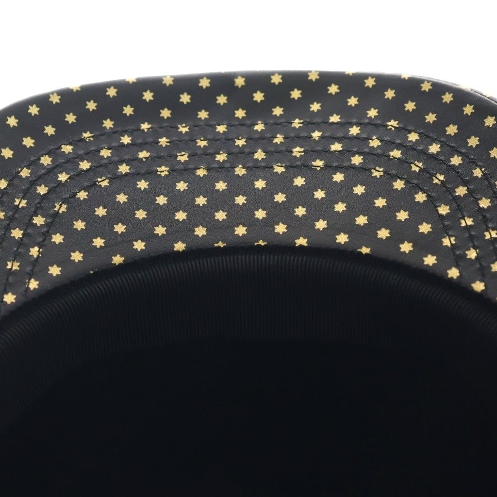Gucci Sega Guccy Mesh Baseball Cap Logo Print Cap Hat Black Gold — view 6