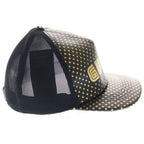 Gucci Sega Guccy Mesh Baseball Cap Logo Print Cap Hat Black Gold — view 3