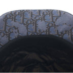 Dior Oblique All Over Pattern Jacquard Baseball Cap Hat Navy — view 6