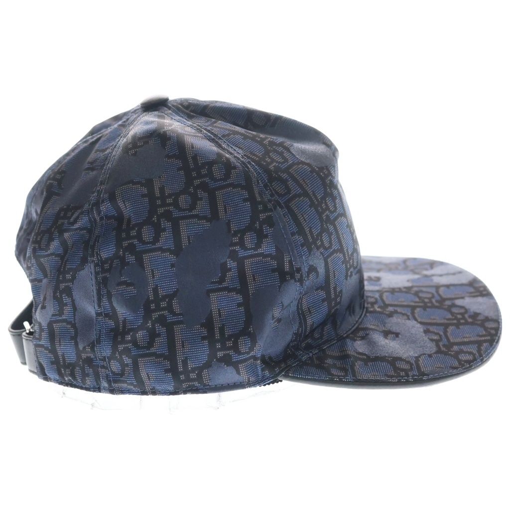 Dior Oblique All Over Pattern Jacquard Baseball Cap Hat Navy — view 3
