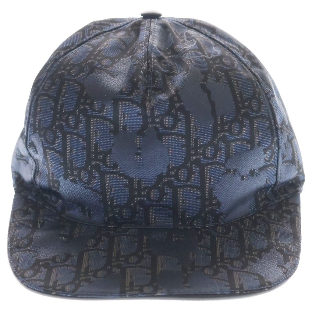 Dior Oblique All Over Pattern Jacquard Baseball Cap Hat Navy — view 4