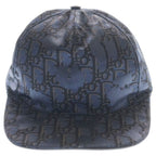 Dior Oblique All Over Pattern Jacquard Baseball Cap Hat Navy — view 4