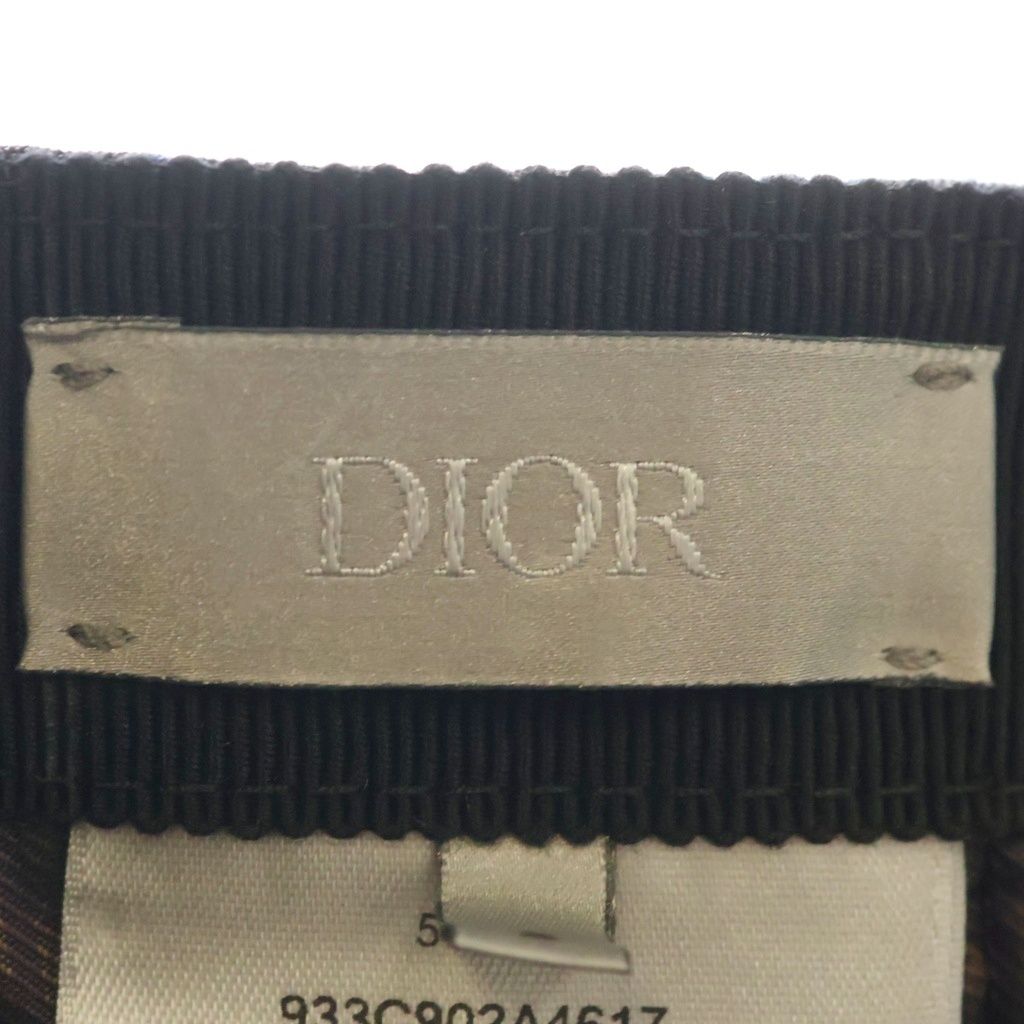 Dior Oblique All Over Pattern Jacquard Baseball Cap Hat Navy — view 7