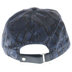Dior Oblique All Over Pattern Jacquard Baseball Cap Hat Navy — view 2
