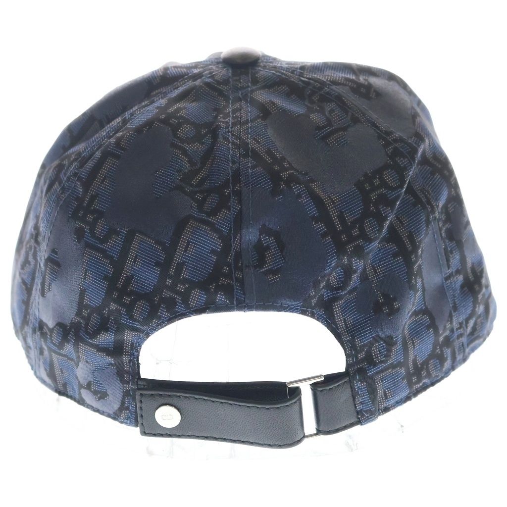 Dior Oblique All Over Pattern Jacquard Baseball Cap Hat Navy — view 2
