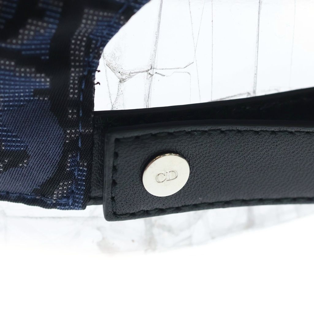 Dior Oblique All Over Pattern Jacquard Baseball Cap Hat Navy — view 5