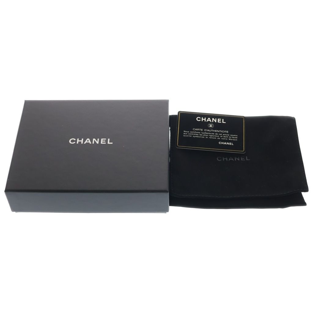 Chanel Quilted Caviar Leather Gold Classic Small Flap Wallet Trifold Black — view 6