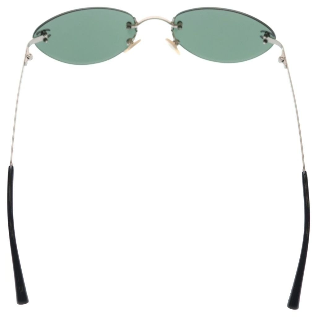 Chanel CC Logo Sunglasses Rimless Green Lens Eyewear — view 2