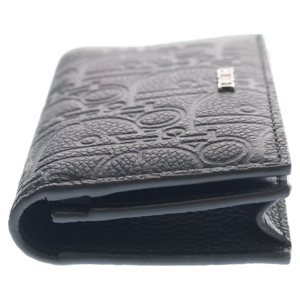 Dior Gravity Leather Business Card Holder Black — view 3