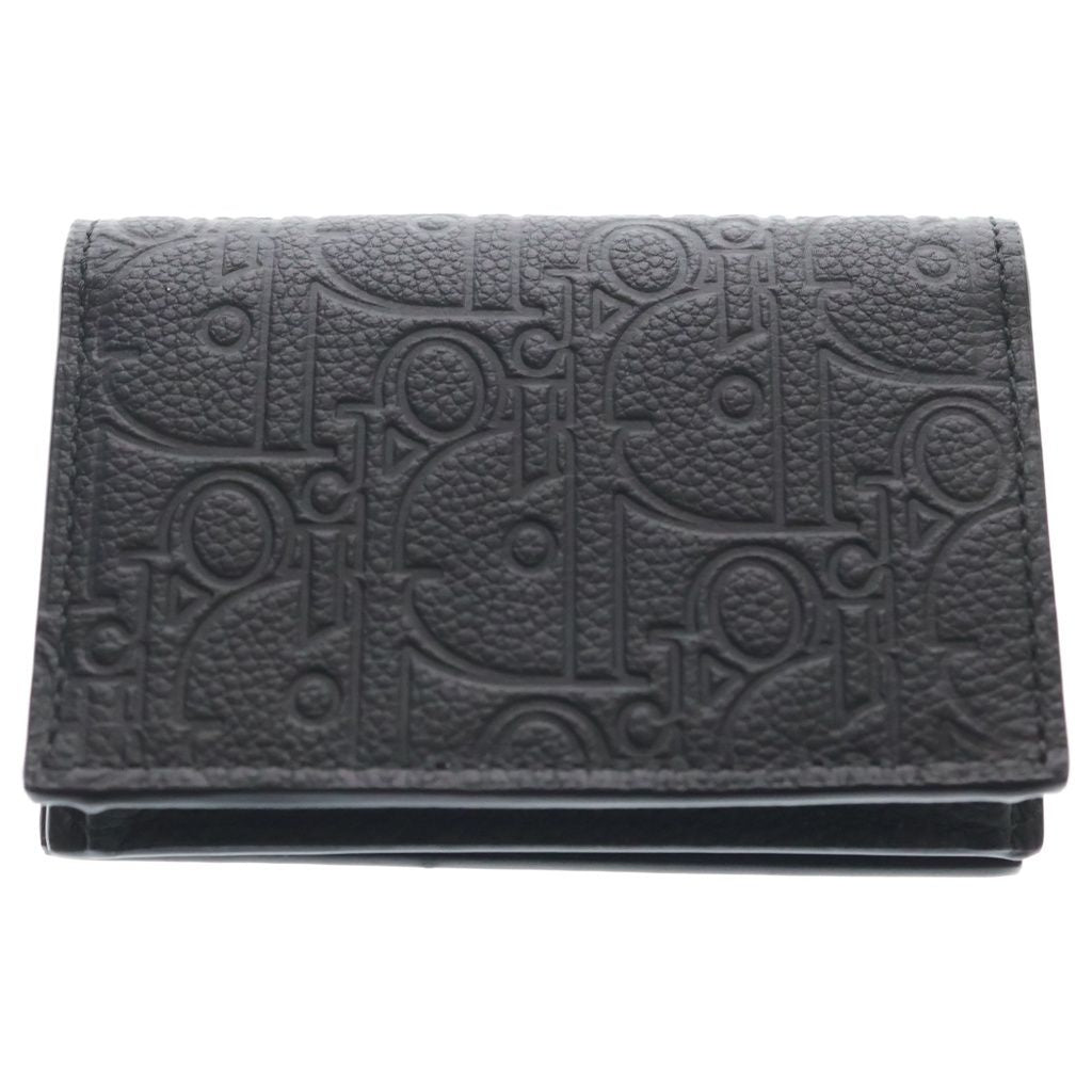 Dior Gravity Leather Business Card Holder Black — view 2