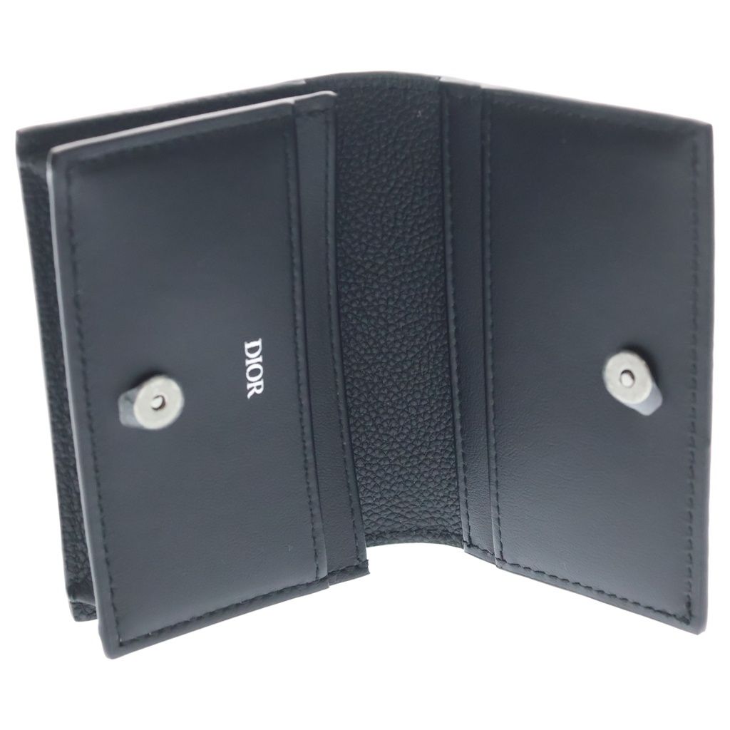 Dior Gravity Leather Business Card Holder Black — view 4