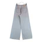 Chanel CC Logo Button Gradient Wide Denim Pants Indigo — view 2