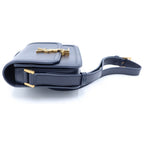 Saint Laurent Paris Solferino Small Mini Shoulder Bag Navy Leather Gold — view 3