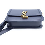 Saint Laurent Paris Solferino Small Mini Shoulder Bag Navy Leather Gold — view 4