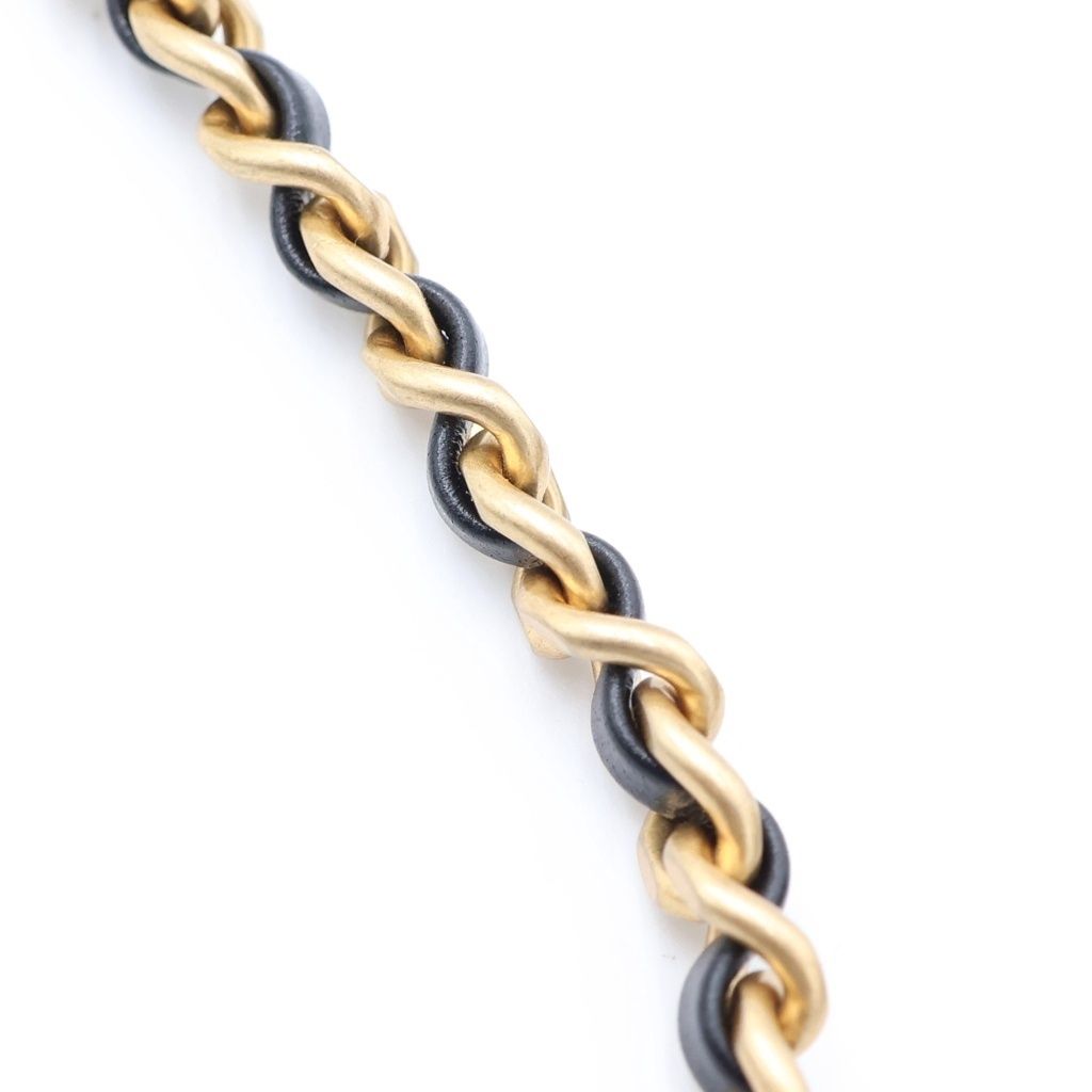Chanel Turnlock Mini Shopping Chain Mini Shoulder Bag Black Shiny Lambskin Gold — view 7
