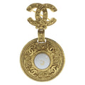 Chanel CC Logo Pearl Brooch Pin Badge Gold