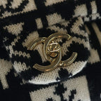 Chanel Coconut Jewel Gold Chain Shoulder Bag White Black — view 6
