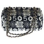 Chanel Coconut Jewel Gold Chain Shoulder Bag White Black — view 2