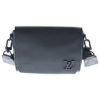 Louis Vuitton LV Aerogram Takeoff Messenger Leather Shoulder Bag Black