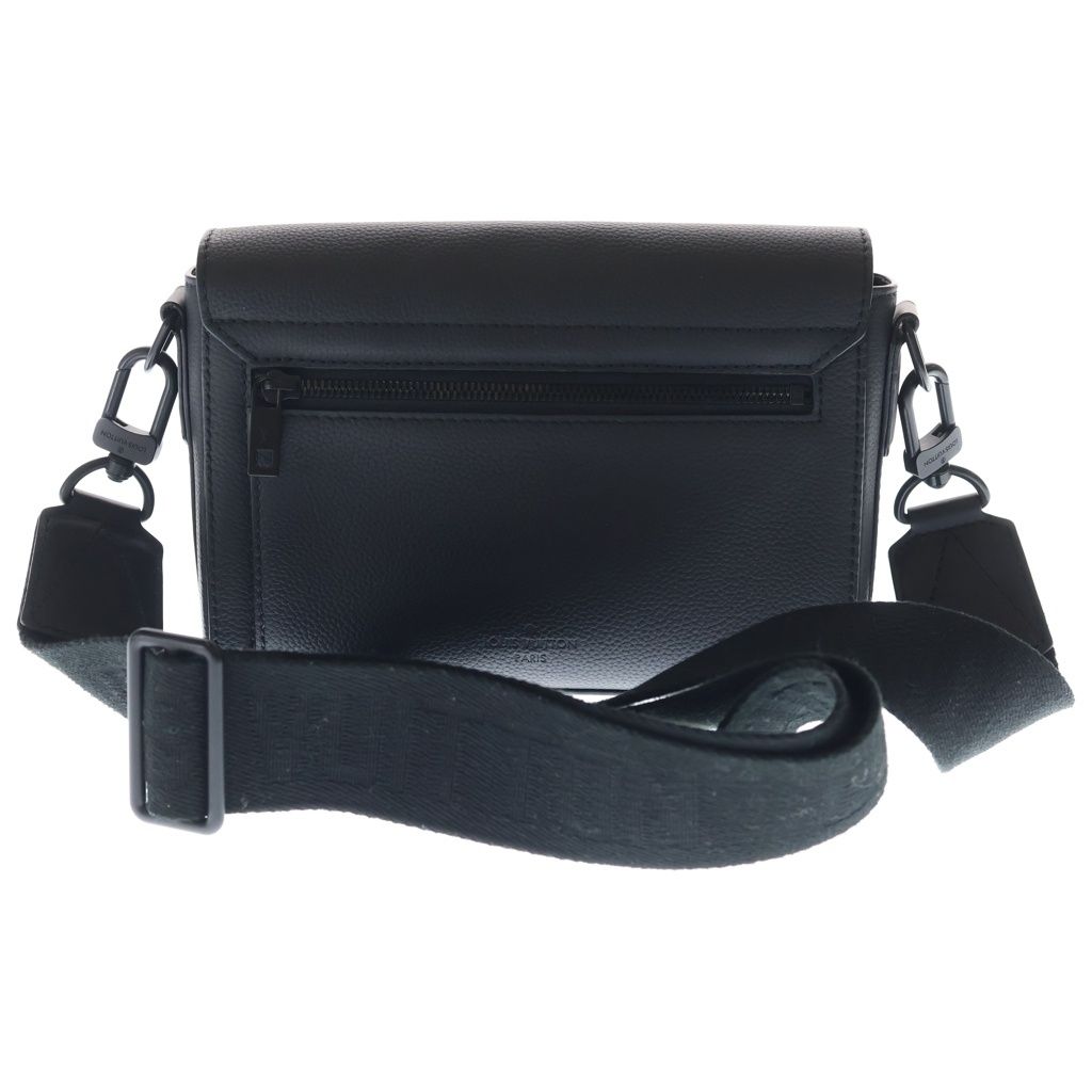 Louis Vuitton LV Aerogram Takeoff Messenger Leather Shoulder Bag Black — view 2