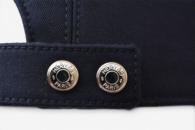 Hermes Cap Hat Cap Serena Electric 57 Cotton Navy — view 3