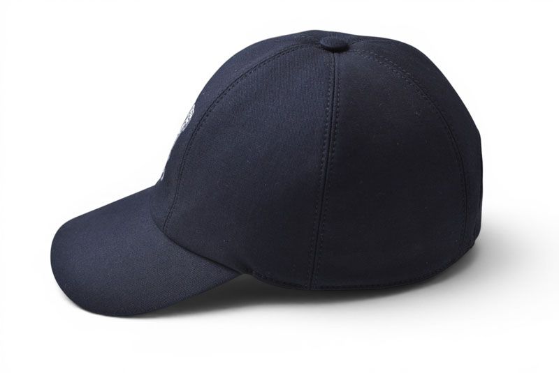 Hermes Cap Hat Cap Serena Electric 57 Cotton Navy — view 4