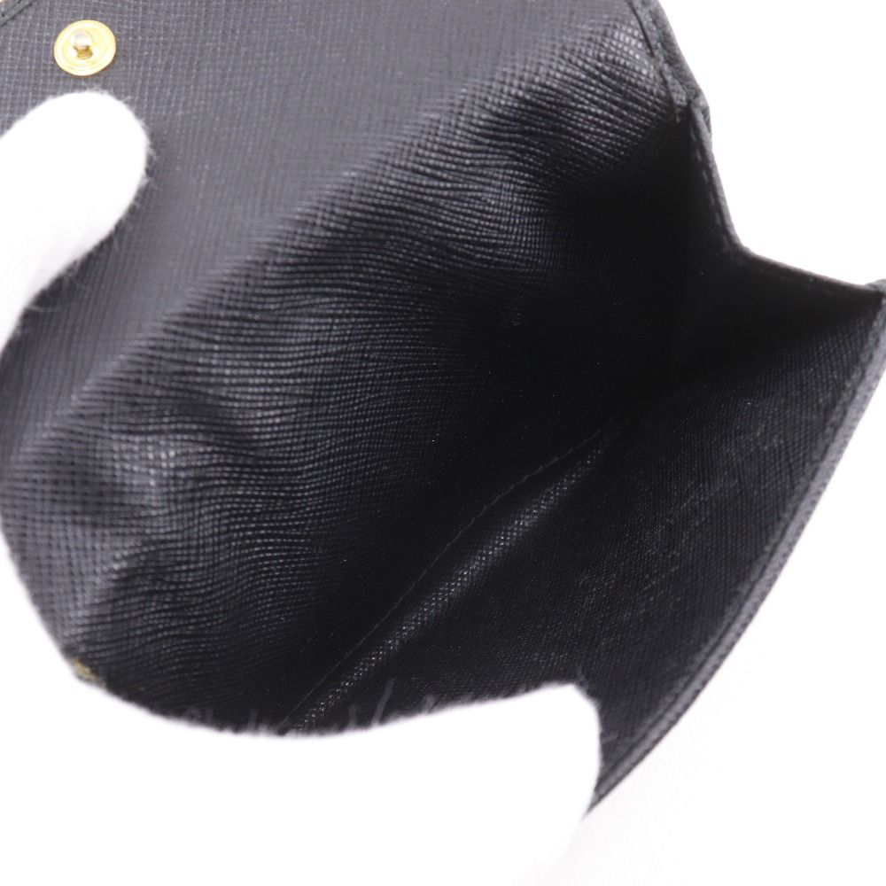Prada Logo Saffiano Black Bifold Wallet — view 9
