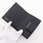 Prada Logo Saffiano Black Bifold Wallet — view 6