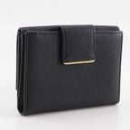 Prada Logo Saffiano Black Bifold Wallet — view 3