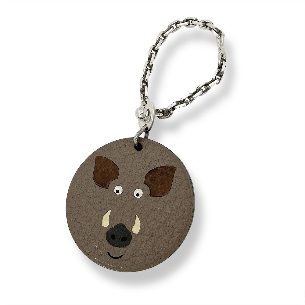Hermes Animal Charm Boar Fleece Limited Keychain