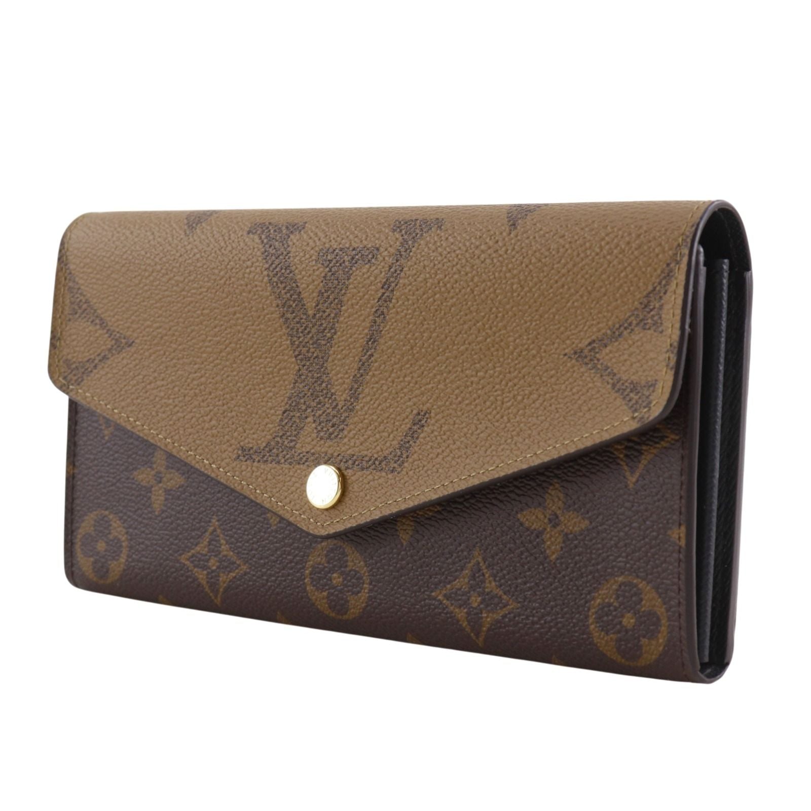 Louis Vuitton Portefeuille Sarah Monogram Giant Reverse Canvas Brown Wallet — view 2