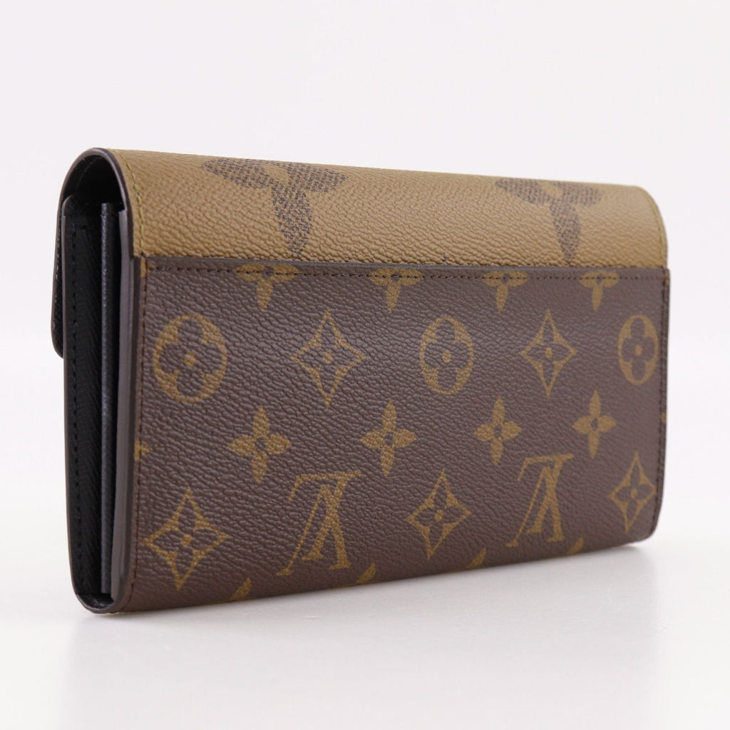 Louis Vuitton Portefeuille Sarah Monogram Giant Reverse Canvas Brown Wallet — view 3