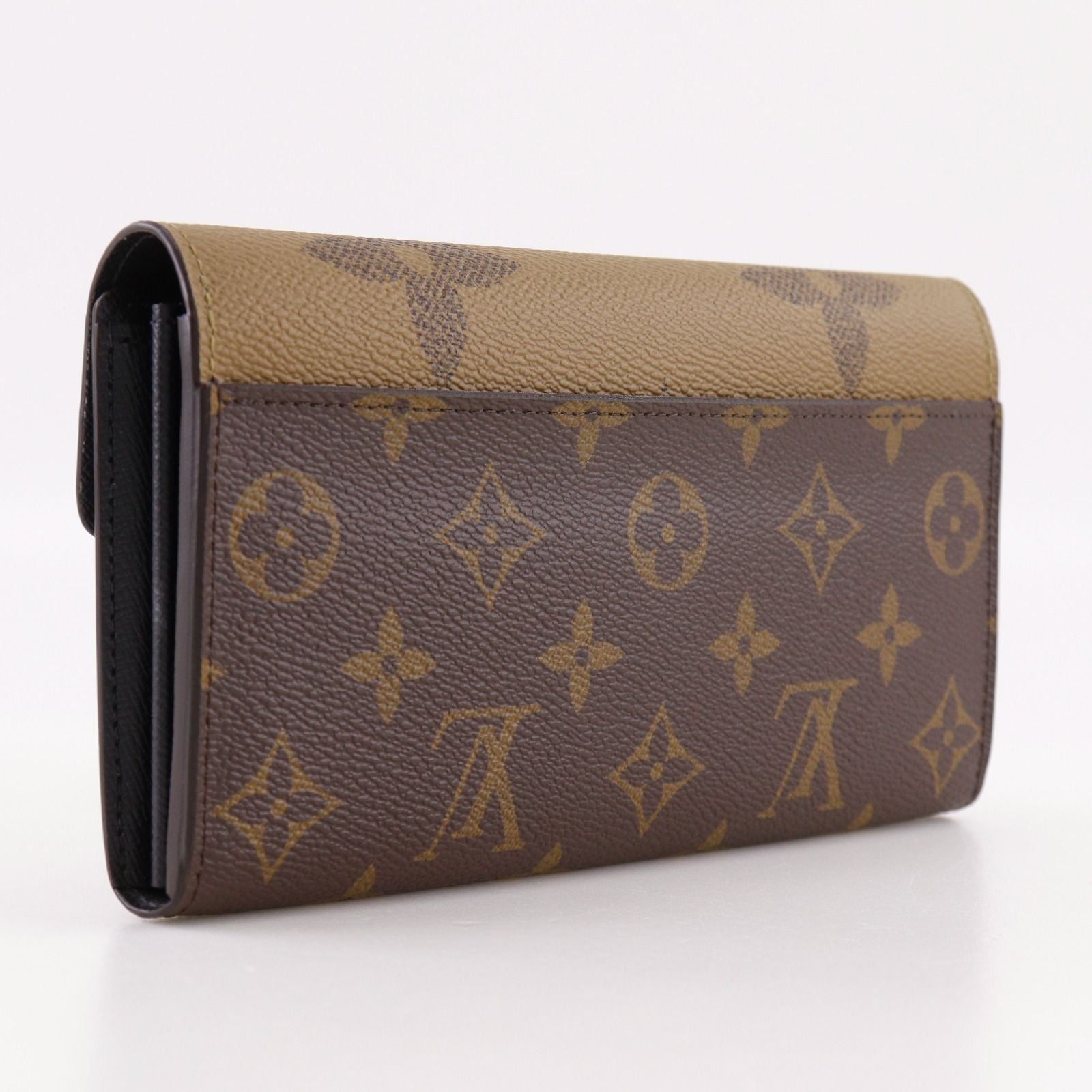 Louis Vuitton Portefeuille Sarah Monogram Giant Reverse Canvas Brown Wallet — view 3