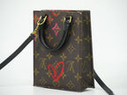 Louis Vuitton LV Petite Sac Plat Foreign Love Monogram 2-Way Shoulder Bag Brown — view 2