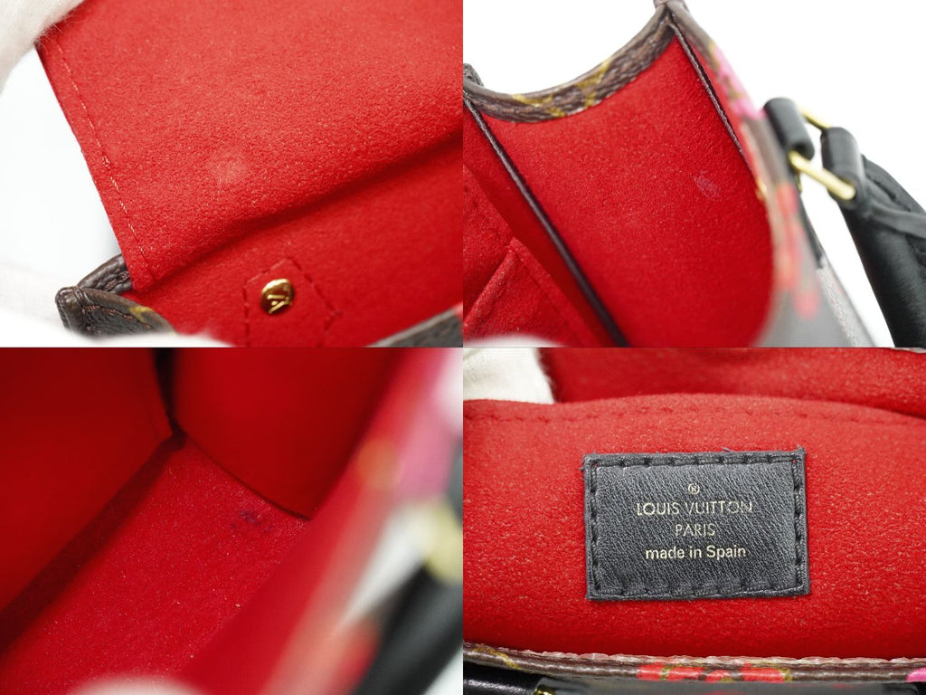 Louis Vuitton LV Petite Sac Plat Foreign Love Monogram 2-Way Shoulder Bag Brown — view 9