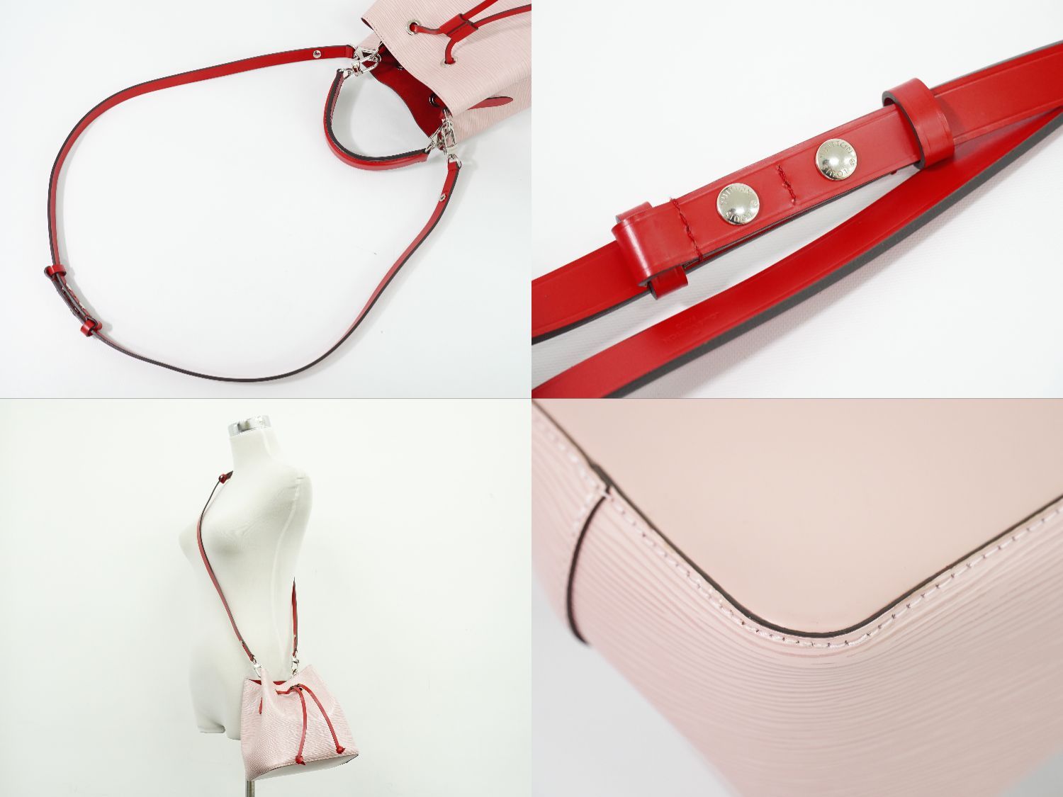 Louis Vuitton LV Neo Noe BB Epi Leather 2-Way Shoulder Bag Rose Velours Pink — view 6