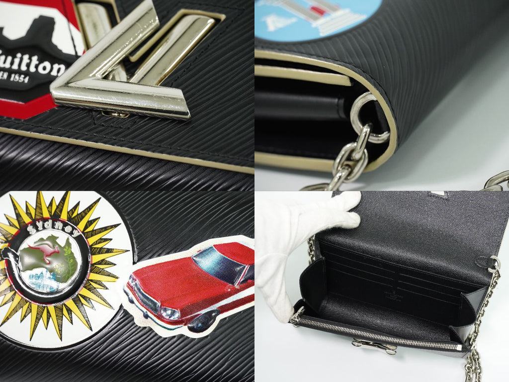 Louis Vuitton LV Portefeuille Twist Chain World Tour Epi Leather Wallet — view 7