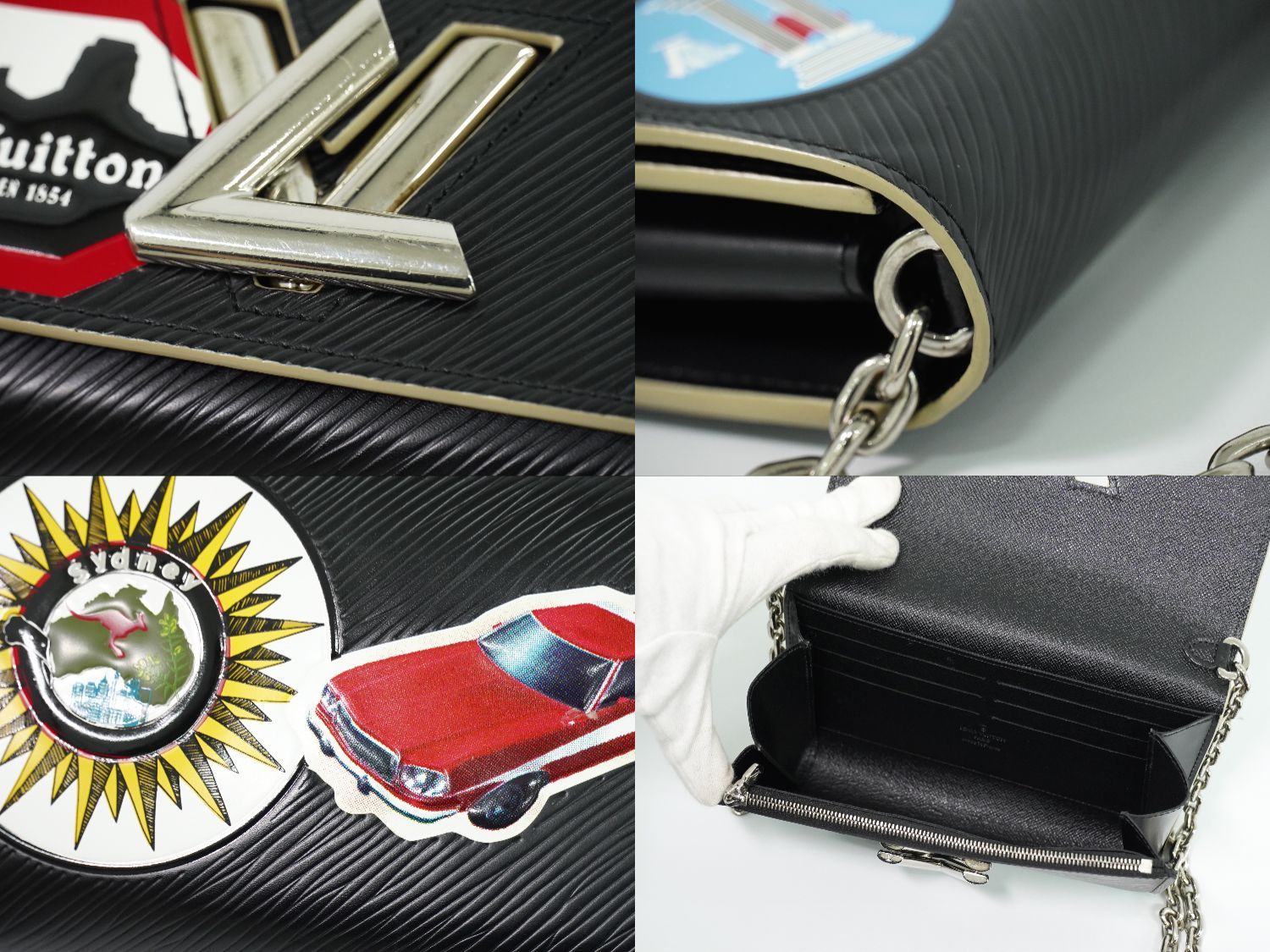 Louis Vuitton LV Portefeuille Twist Chain World Tour Epi Leather Wallet — view 7