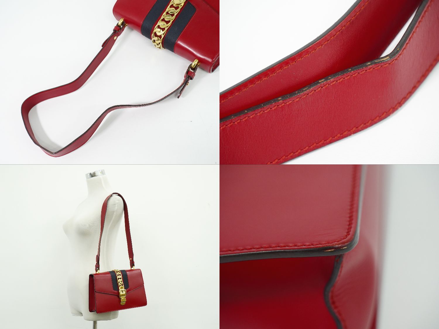Gucci Sylvie Sherry Line Shoulder Bag Leather — view 6