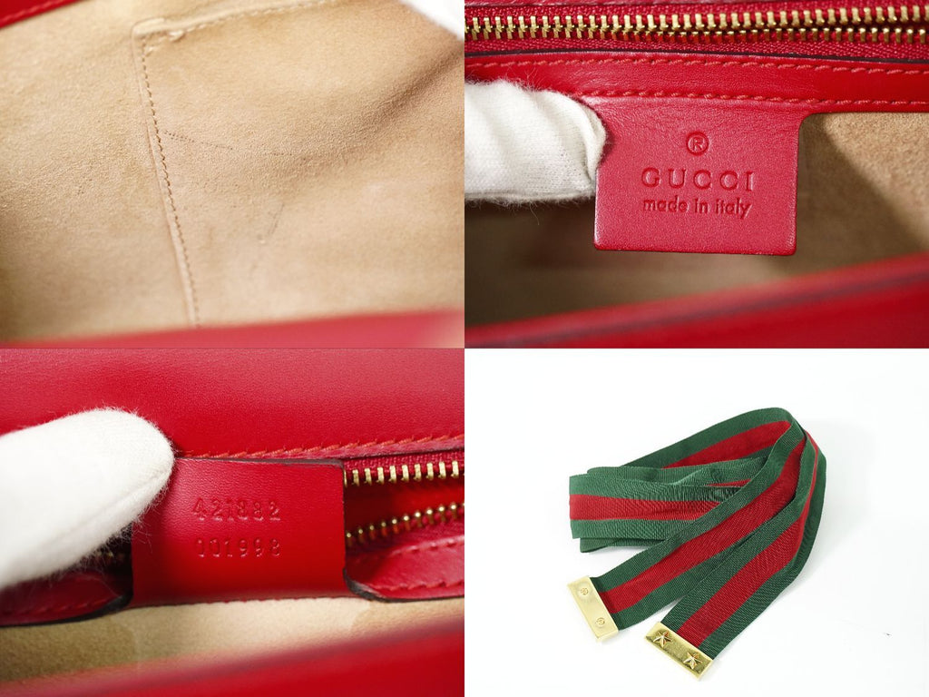 Gucci Sylvie Sherry Line Shoulder Bag Leather — view 9