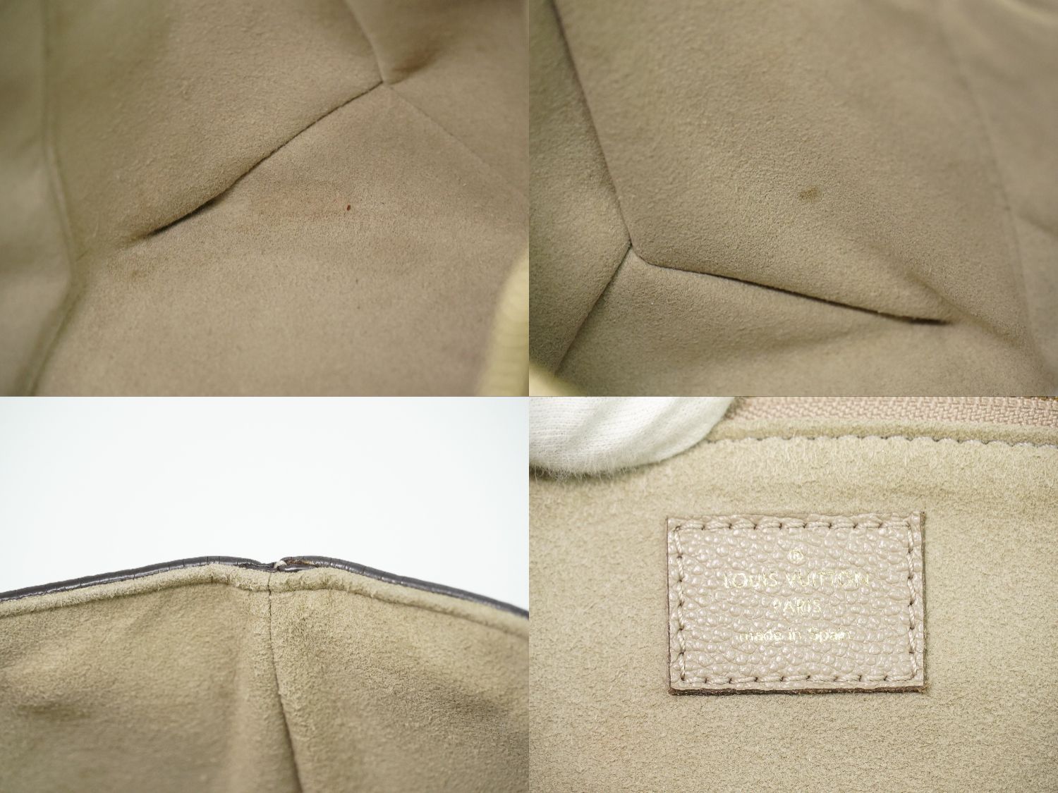 Louis Vuitton LV Petit Palais PM Bicolor Monogram Empreinte Leather Handbag — view 9