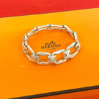 Hermes Vintage History Bracelet 925 Sterling Silver