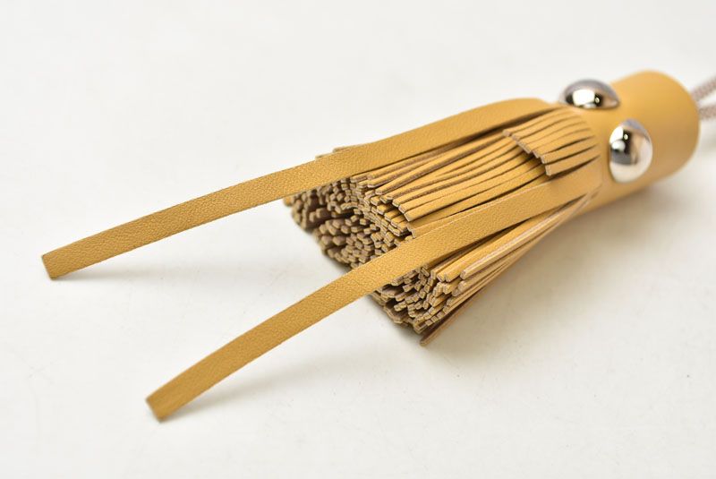 Hermes Bag Charm Strap Key Holder Sylvania Squid Petit Ash Sesame Ornament — view 3