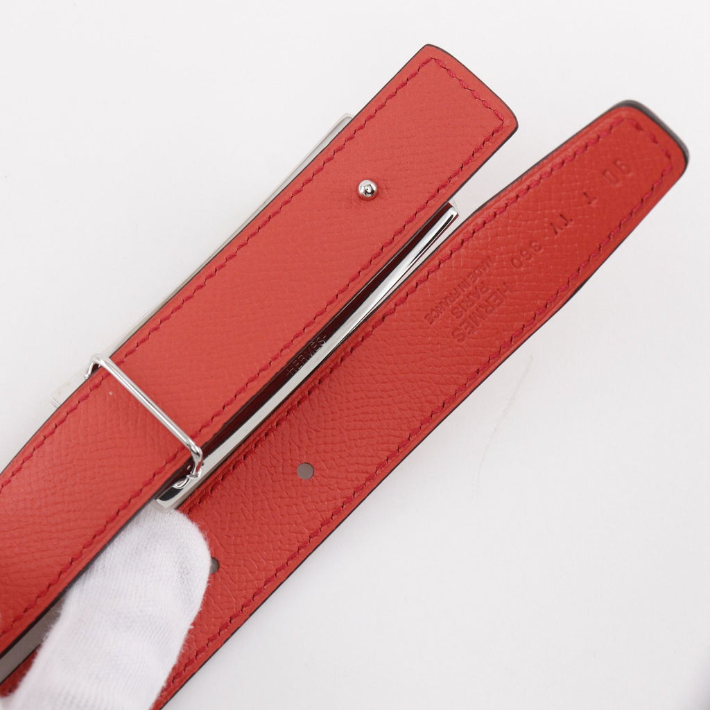Hermes Rival Reversible Swift Veau Metal Red Belt — view 5